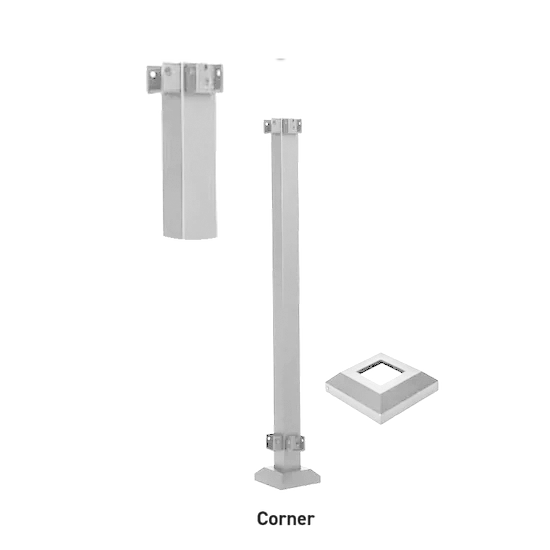 Fortress AL13 Home 2inx2in Posts-Black Sand-42in-Corner Post