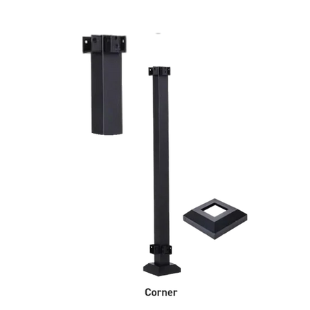 Fortress AL13 Home 2inx2in Posts-Black Sand-42in-Blank Post