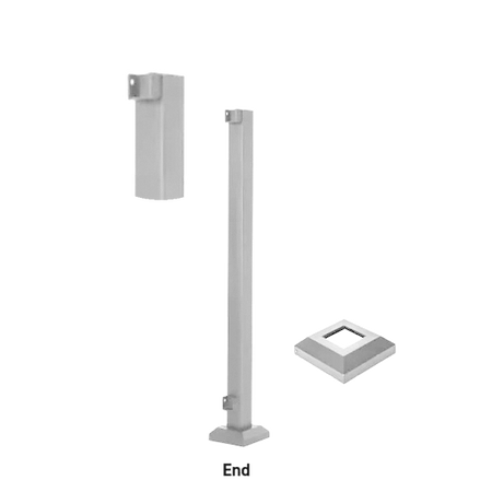 Fortress AL13 Home 2inx2in Posts-Black Sand-42in-Line Post