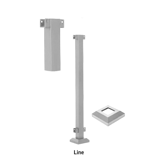 Fortress AL13 Home 2inx2in Posts-Matte White-36in-Blank Post