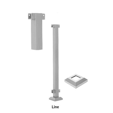 Fortress AL13 Home 2inx2in Posts-Matte White-36in-Blank Post