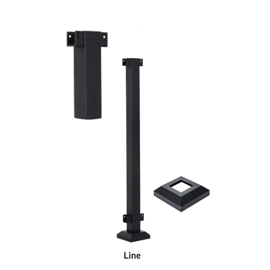 Fortress AL13 Home 2inx2in Posts-Black Sand-51in-Blank Post