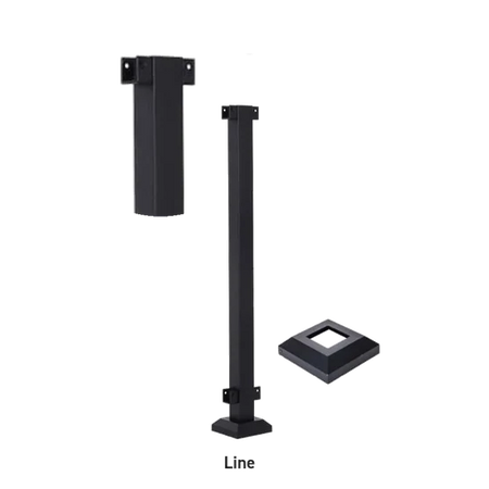 Fortress AL13 Home 2inx2in Posts-Black Sand-51in-Blank Post