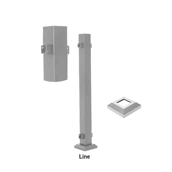 Fortress AL13 Home 3inx3in Posts-Matte White-39-1/2in-Blank Post