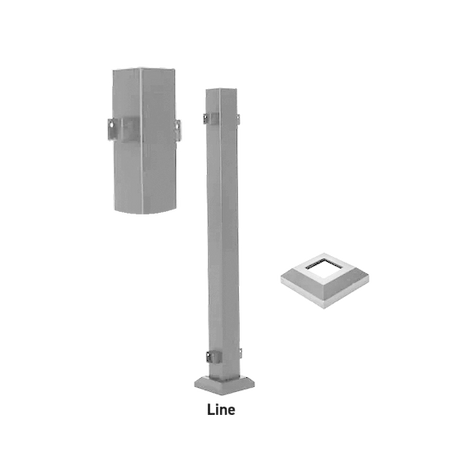 Fortress AL13 Home 3inx3in Posts-Matte White-39-1/2in-Blank Post