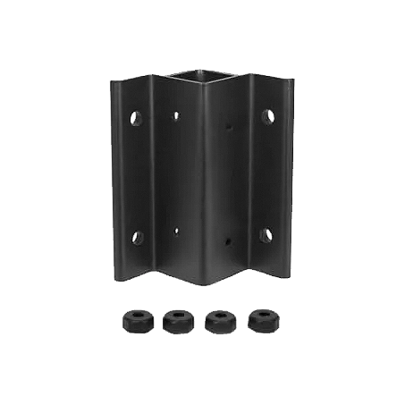 Fortress Fascia Mount Brackets-Black Sand-Outside Corner-2inx2in