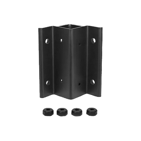 Fortress Fascia Mount Brackets-Black Sand-Outside Corner-2inx2in