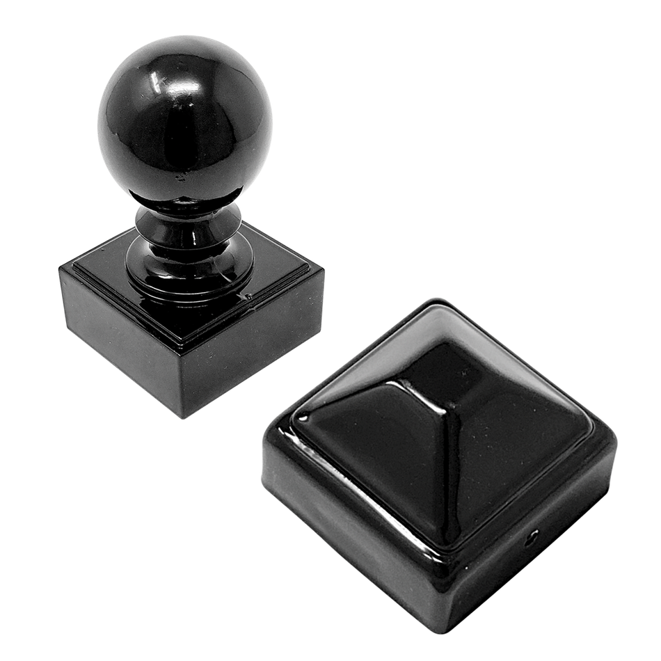 Fortress VERSAI 2x2 Post Caps-Gloss Black-Ball Cap