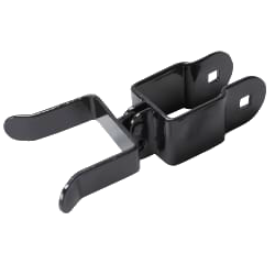 Fortress Fence Gate Fork Latch-Gloss Black-1.5x2.5