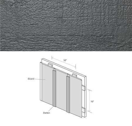 Maibec CanExel Board & Batten Engineered Siding in Granite-Board