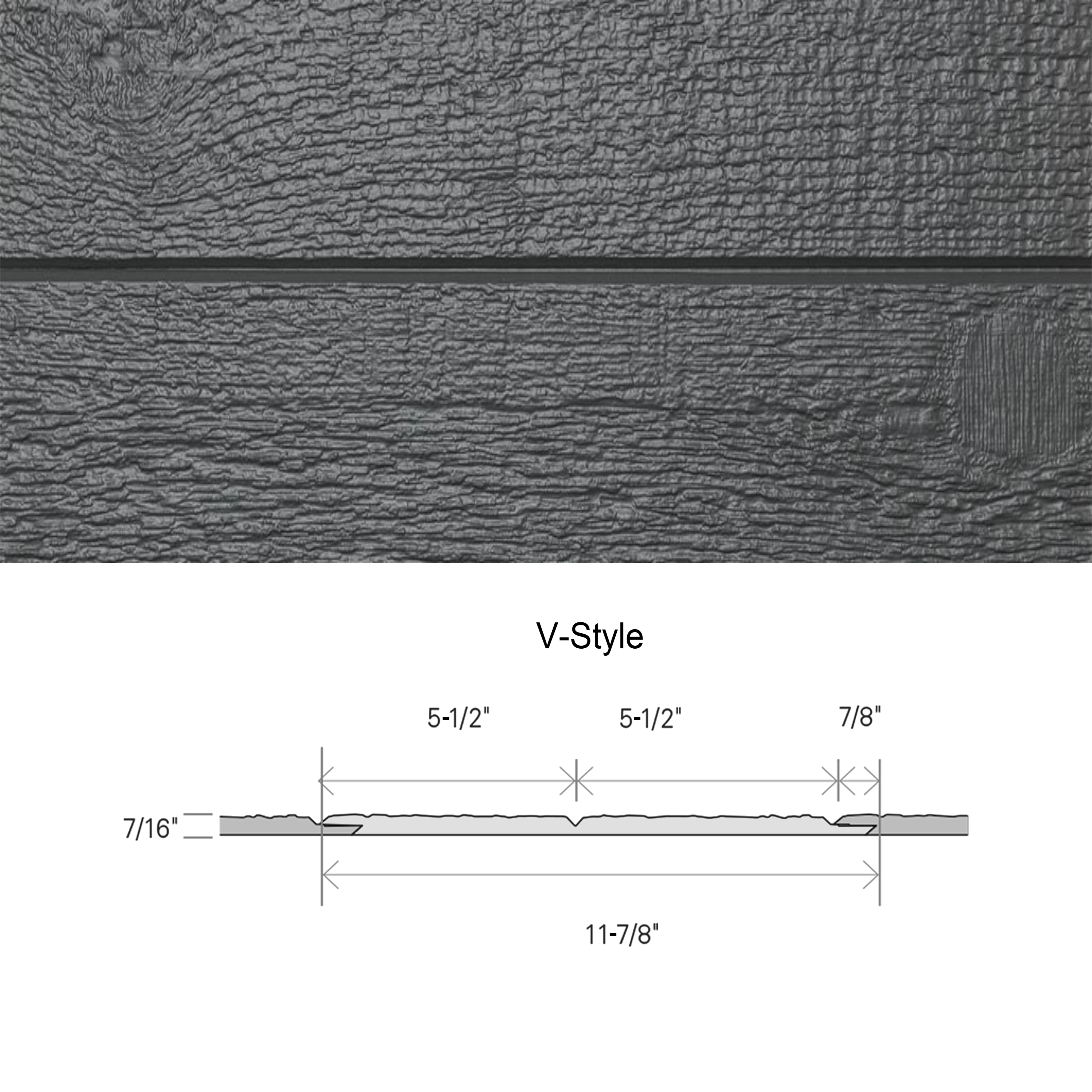 Maibec CanExel Engineered Siding in Granite-Ridgewood D-5-12in-7/16in
