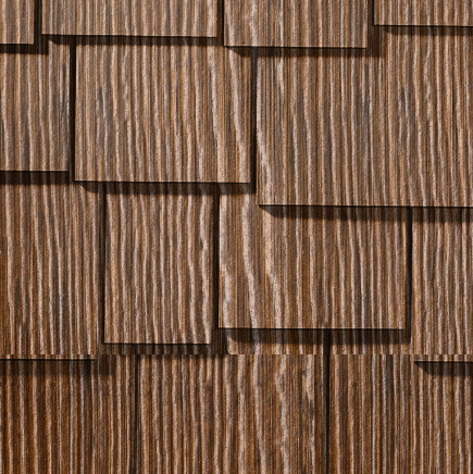 St-Laurent Shingles in Torrefied-48inx15-1/4in-Staggered Edge-Cedarmill