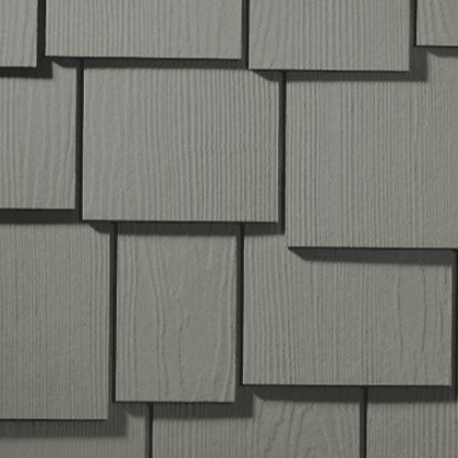 JamesHardie HardieShingle Heritage Random Square Staggered Edge | Statement Collection-Aged Pewter 54 (JH)-1/4inx15.25inx48in-Beaded Cedarmill