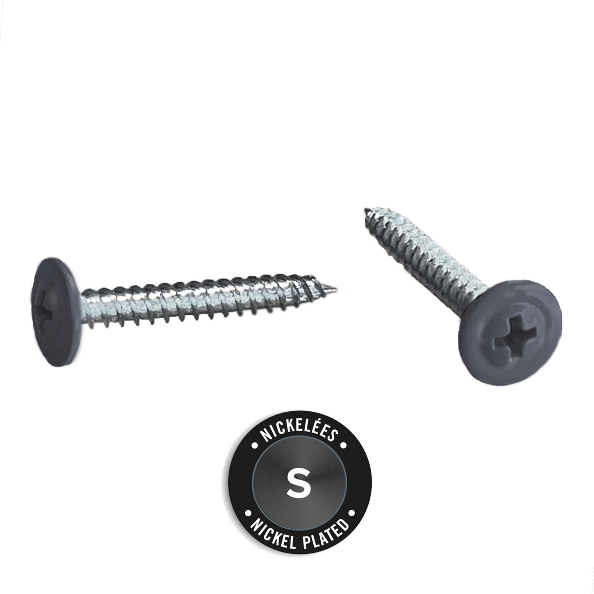 Light Trim #10 2-1/2in Fiber Cement Panel Screws-Nickel-Wood-Iron Gray 92 (JH)