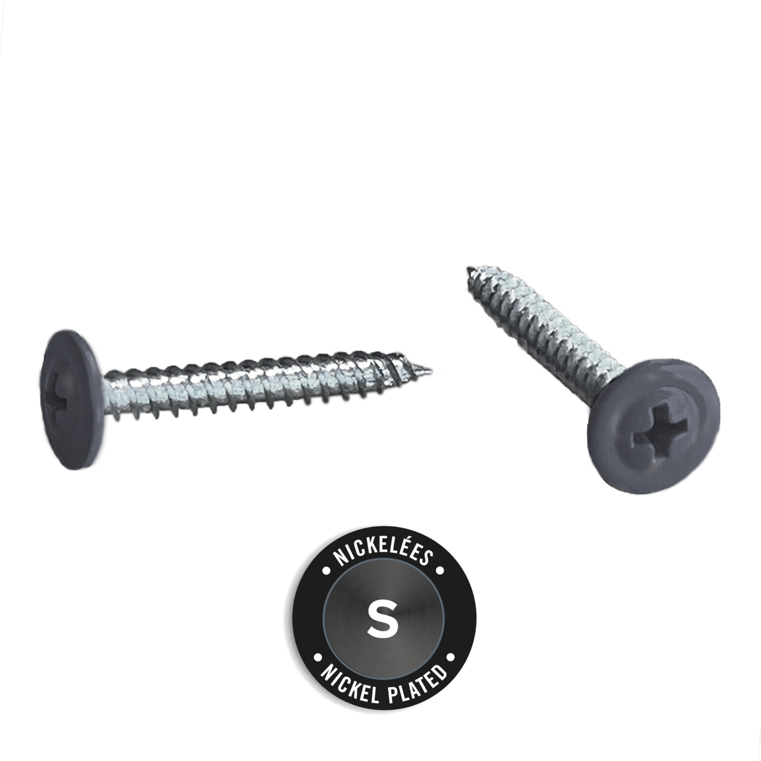 Light Trim #10 2-1/2in Fiber Cement Panel Screws-Nickel-Wood-Iron Gray 92 (JH)