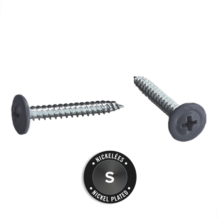 Light Trim #10 2-1/2in Fiber Cement Panel Screws-Nickel-Wood-Iron Gray 92 (JH)