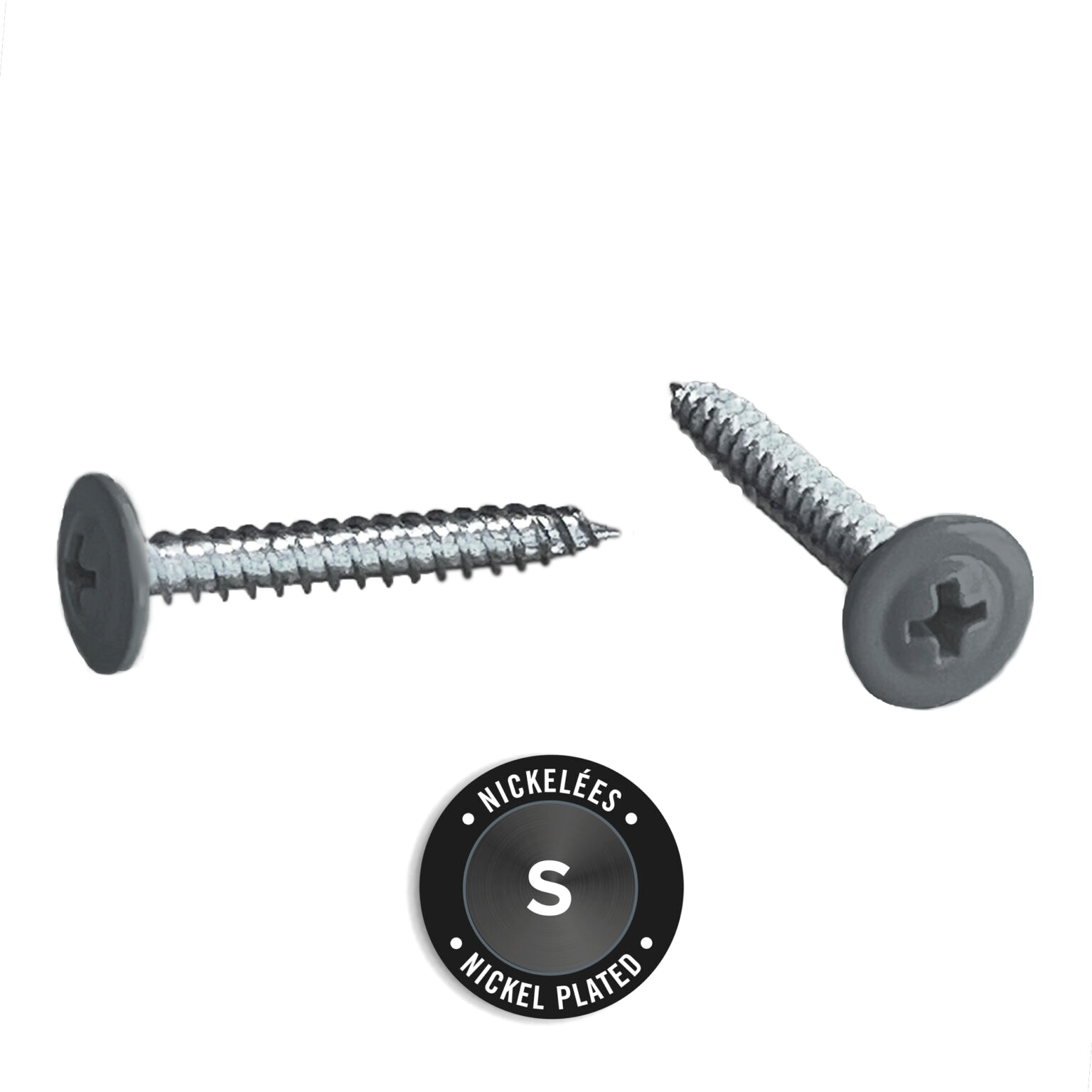 Light Trim #10 2-1/2in Fiber Cement Panel Screws-Nickel-Wood-Khaki Brown 71 (JH)