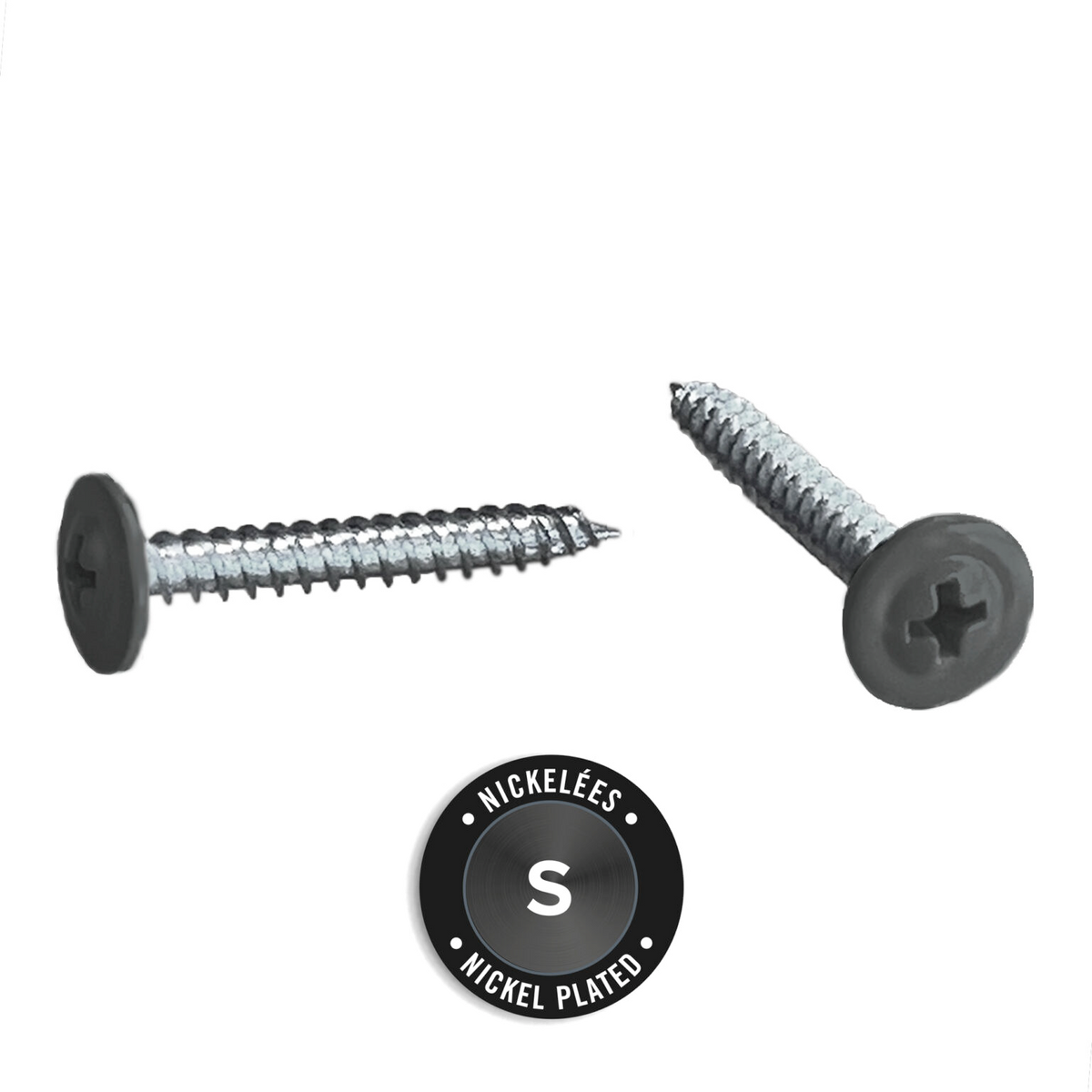 Light Trim #10 2-1/2in Fiber Cement Panel Screws-Nickel-Wood-Midnight Black 95 (JH)