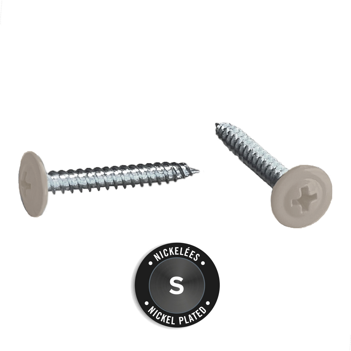 Light Trim #10 2-1/2in Fiber Cement Panel Screws-Nickel-Wood-Monterey Taupe 76 (JH)