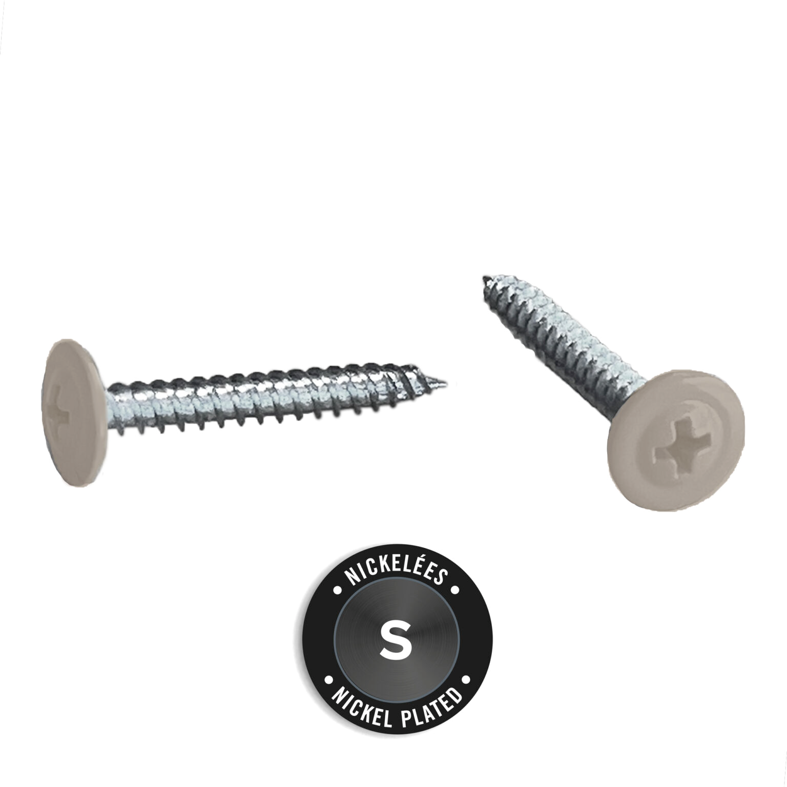 Light Trim #10 2-1/2in Fiber Cement Panel Screws-Nickel-Wood-Monterey Taupe 76 (JH)