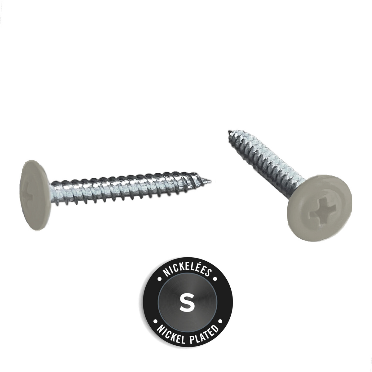 Light Trim #10 2-1/2in Fiber Cement Panel Screws-Nickel-Wood-Night Gray 49 (JH)