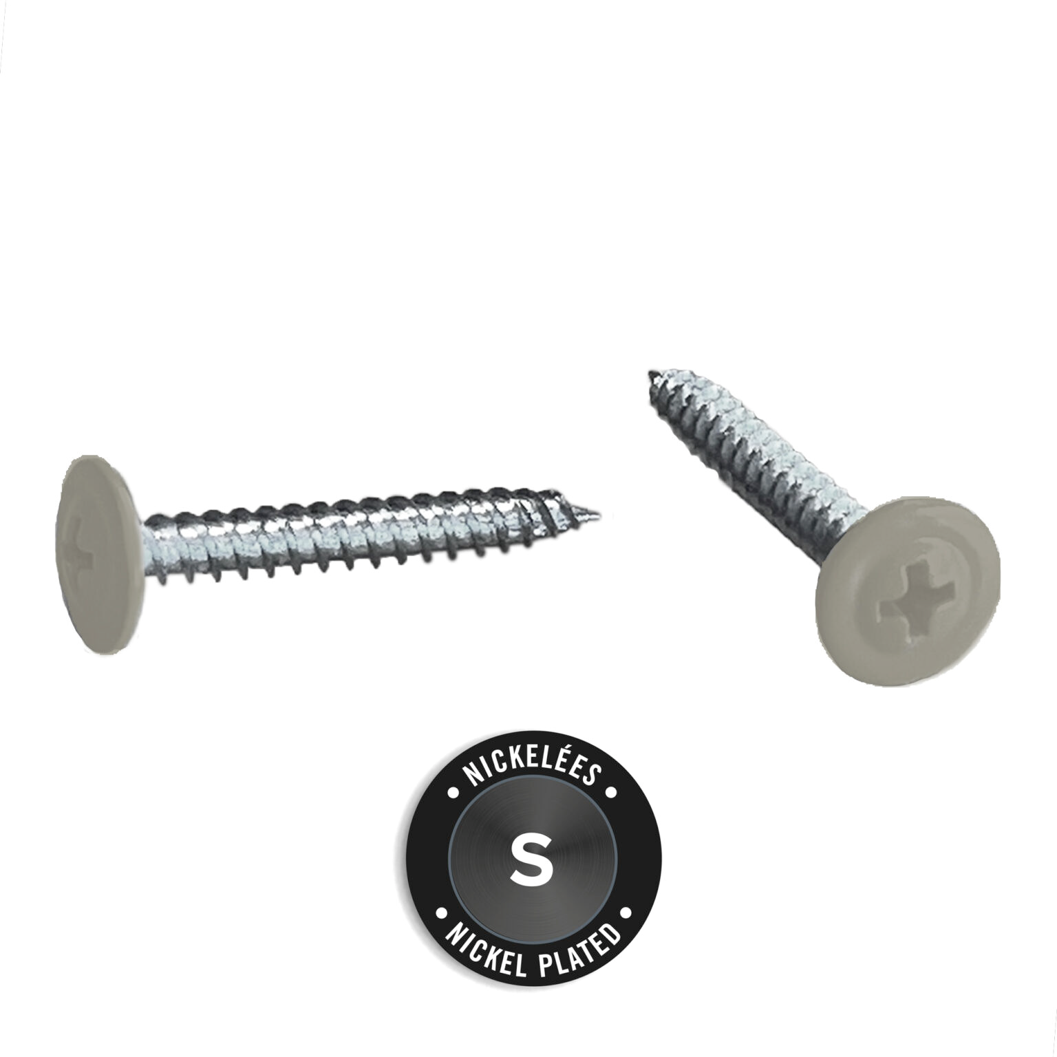 Light Trim #10 2-1/2in Fiber Cement Panel Screws-Nickel-Wood-Night Gray 49 (JH)