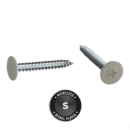 Light Trim #10 2-1/2in Fiber Cement Panel Screws-Nickel-Wood-Night Gray 49 (JH)