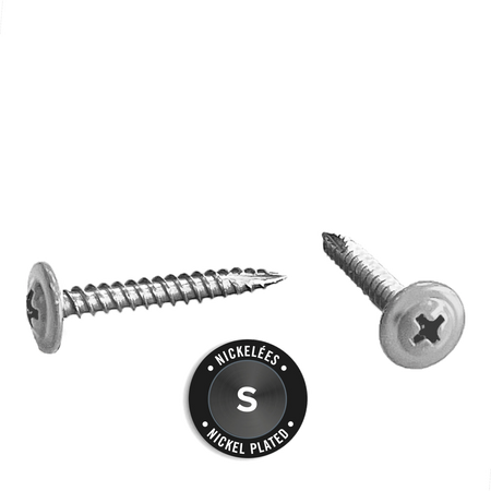 Light Trim #10 2-1/2in Fiber Cement Panel Screws-Nickel-Wood-No Color