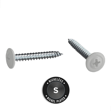 Light Trim #10 2-1/2in Fiber Cement Panel Screws-Nickel-Wood-Custom Color