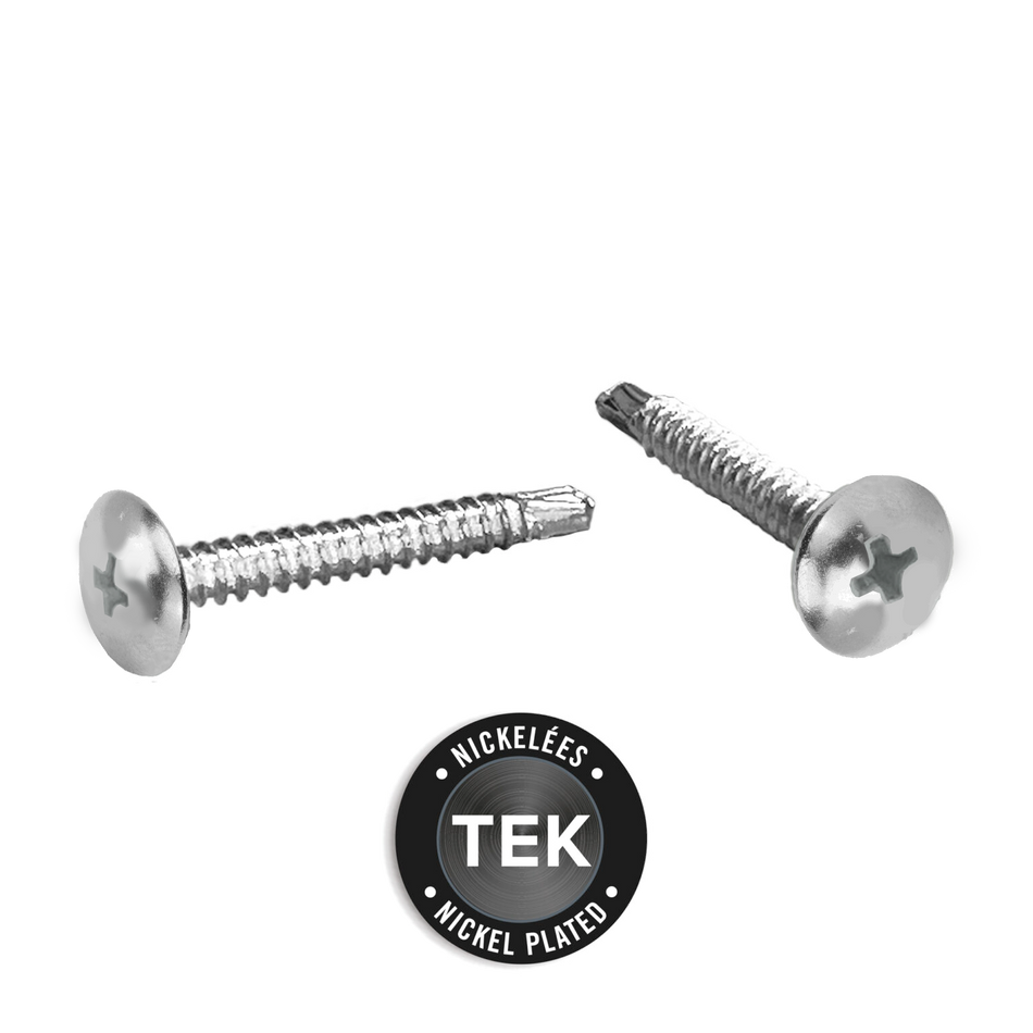 Light Trim #8 1-1/4in Fiber Cement Panel Screws-Nickel-Metal-No Color