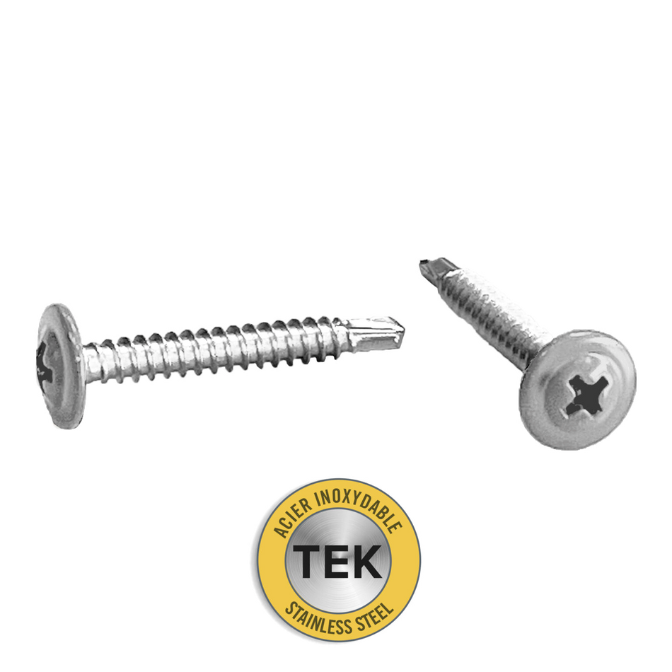 Light Trim #8 1-7/8in Fiber Cement Panel Screws-Stainless steel-Metal-No Color