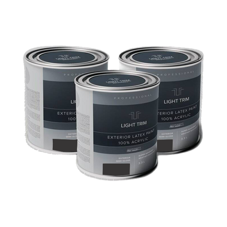 Light Trim Semi Gloss Exterior Latex Paint-875 mL-Midnight Black 95 (JH)