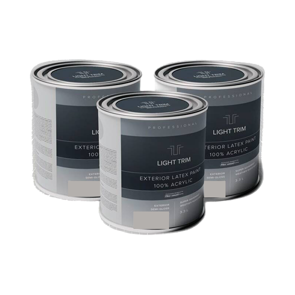 Light Trim Semi Gloss Exterior Latex Paint-875 mL-Pearl Gray 48 (JH)