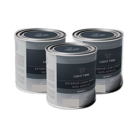 Light Trim Semi Gloss Exterior Latex Paint-875 mL-Pearl Gray 48 (JH)