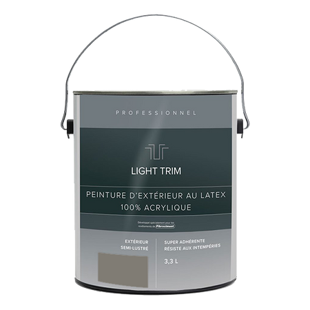 Light Trim Semi Gloss Exterior Latex Paint-3.3 Littre-Aged Pewter 54 (JH)
