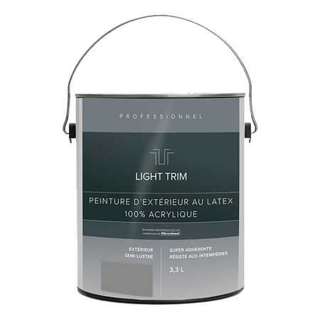 Light Trim Semi Gloss Exterior Latex Paint-3.3 Littre-Gray Slate 51 (JH)
