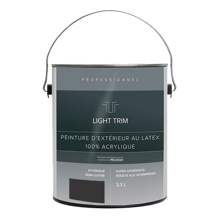 Light Trim Semi Gloss Exterior Latex Paint-3.3 Littre-Midnight Black 95 (JH)