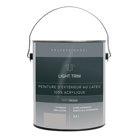 Light Trim Semi Gloss Exterior Latex Paint-3.3 Littre-Pearl Gray 48 (JH)