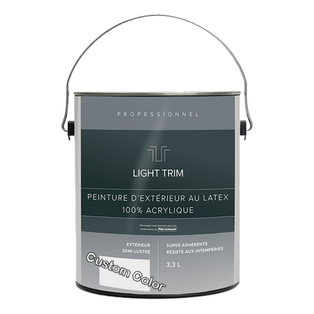 Light Trim Semi Gloss Exterior Latex Paint-3.3 Littre-Custom Color