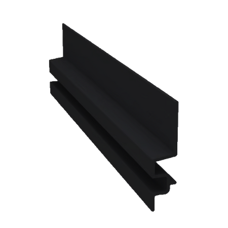 Light Trim 5/16in Panel Double Horizontal Trim H002 | Shadow Collection-Bright Silver (Light Trim)