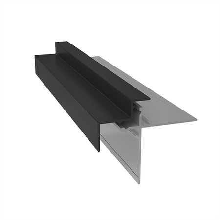 Light Trim 5/16in Panel & 3/4 lap 2-piece Outside Corner C924XL | Shadow XL Collection-Bright Silver (Light Trim)