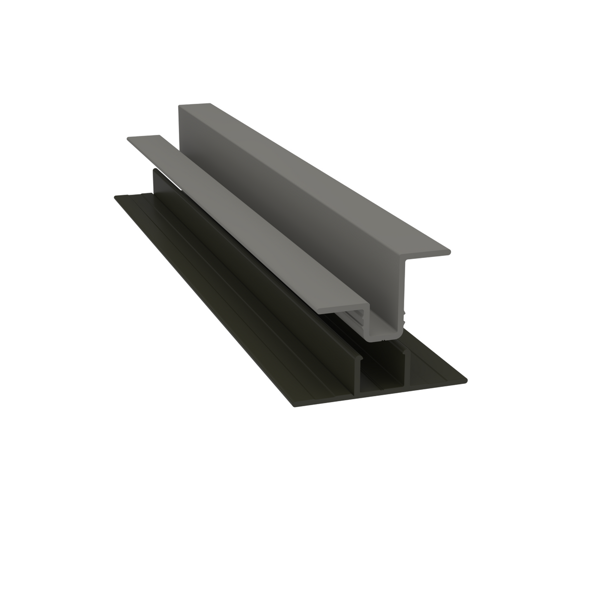 Light Trim 5/16in Panel & 3/4 lap 2-piece Vertical Clip V920XL | Shadow XL Collection-Aged Pewter 54 (JH)