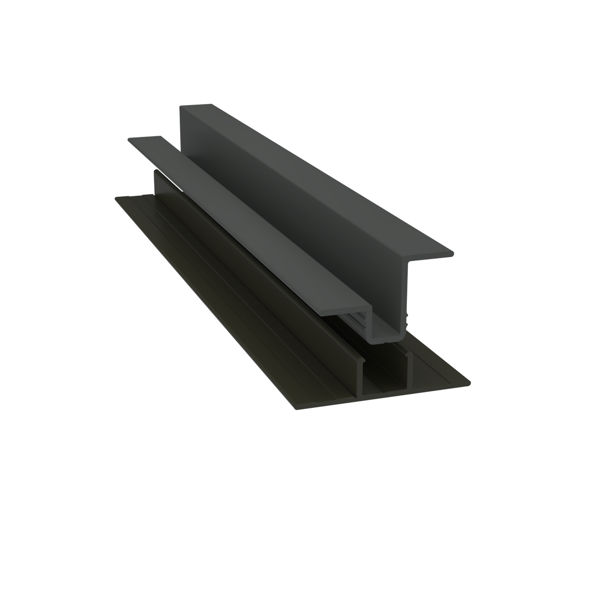 Light Trim 5/16in Panel & 3/4 lap 2-piece Vertical Clip V920XL | Shadow XL Collection-Iron Gray 92 (JH)