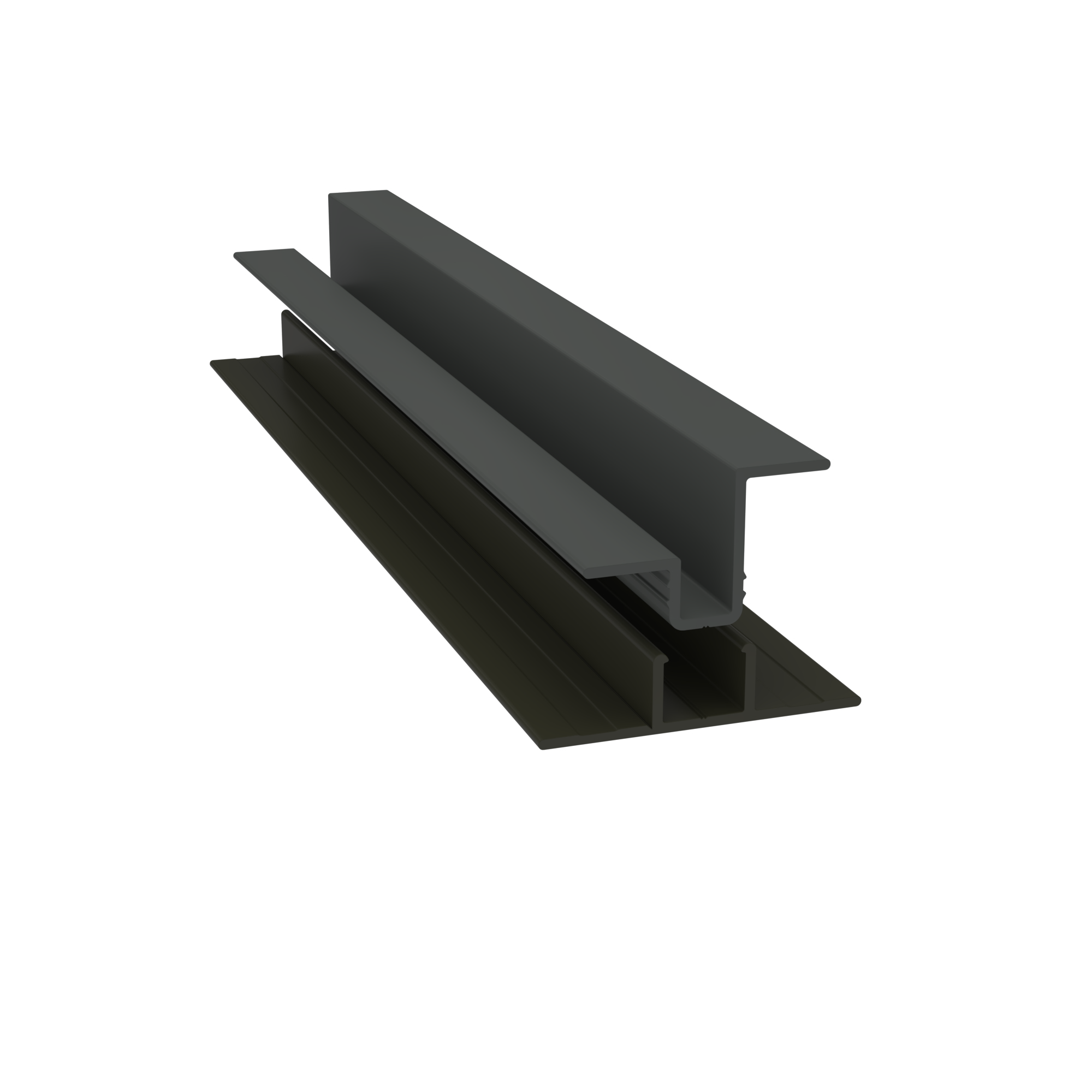 Light Trim 5/16in Panel & 3/4 lap 2-piece Vertical Clip V920XL | Shadow XL Collection-Iron Gray 92 (JH)
