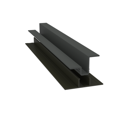 Light Trim 5/16in Panel & 3/4 lap 2-piece Vertical Clip V920XL | Shadow XL Collection-Iron Gray 92 (JH)