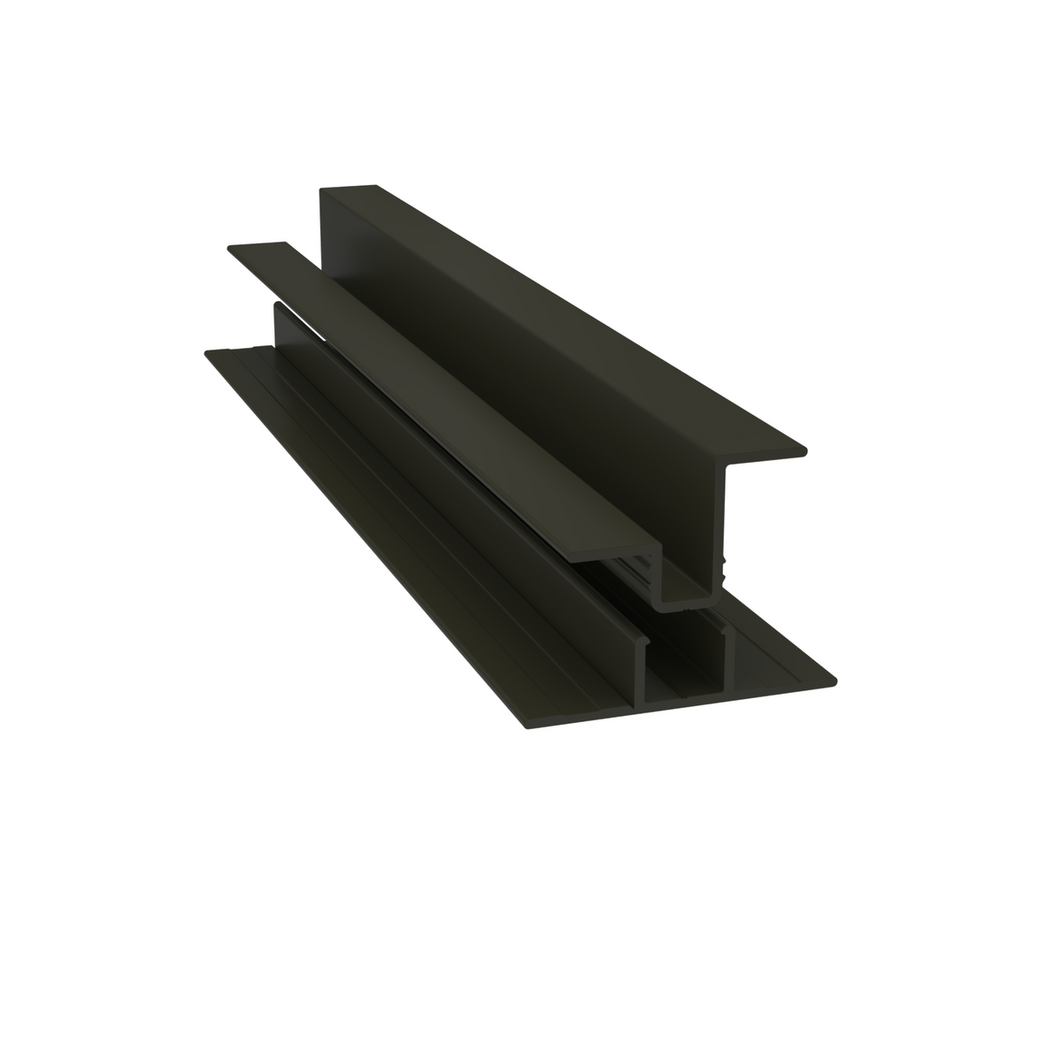 Light Trim 5/16in Panel & 3/4 lap 2-piece Vertical Clip V920XL | Shadow XL Collection-Midnight Black 95 (JH)