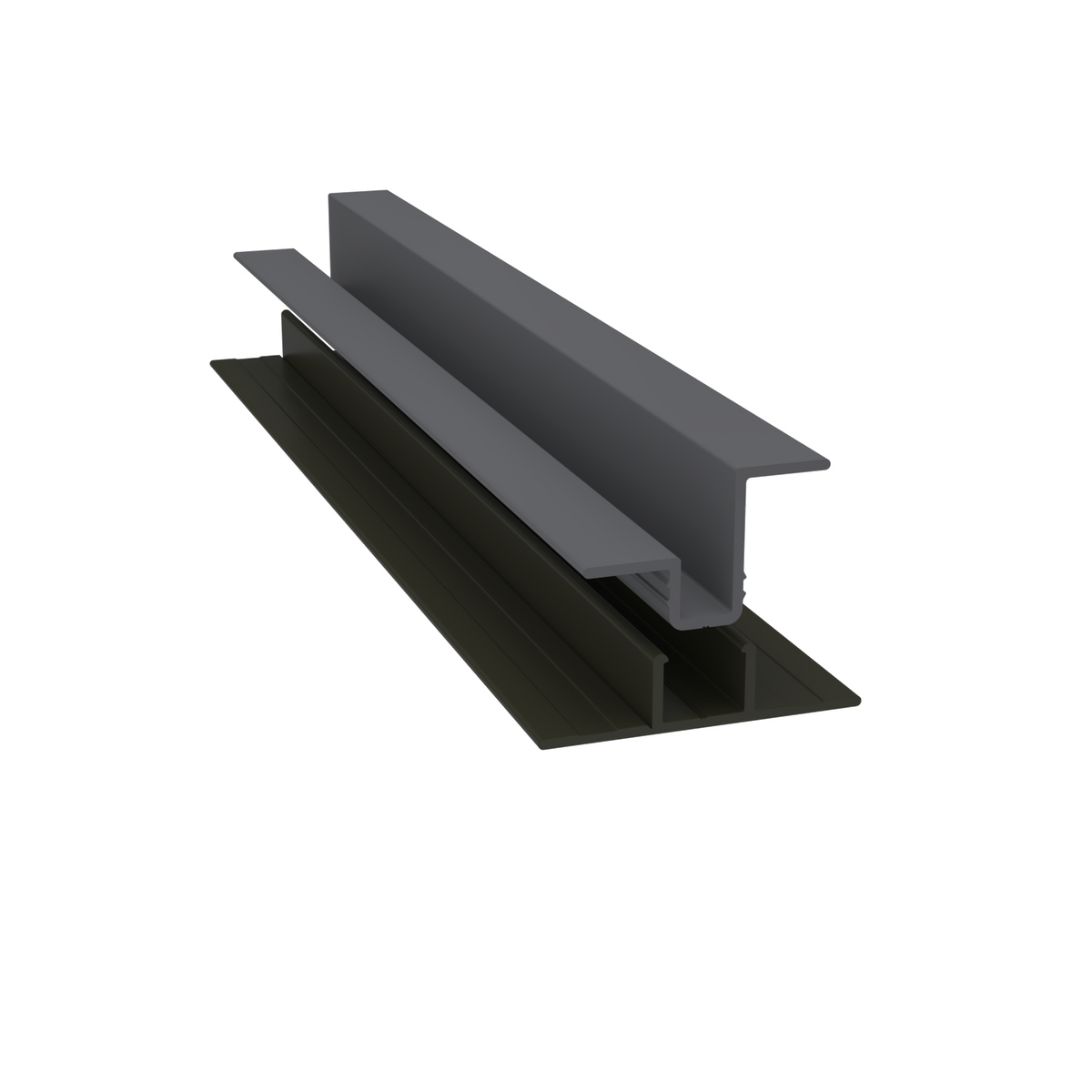 Light Trim 5/16in Panel & 3/4 lap 2-piece Vertical Clip V920XL | Shadow XL Collection-Night Gray 49 (JH)