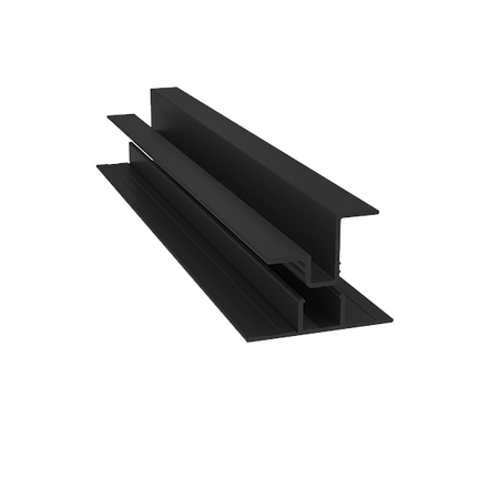 Light Trim 5/16in Panel & 3/4 lap 2-piece Vertical Clip V920XL | Shadow XL Collection-Bright Silver (Light Trim)