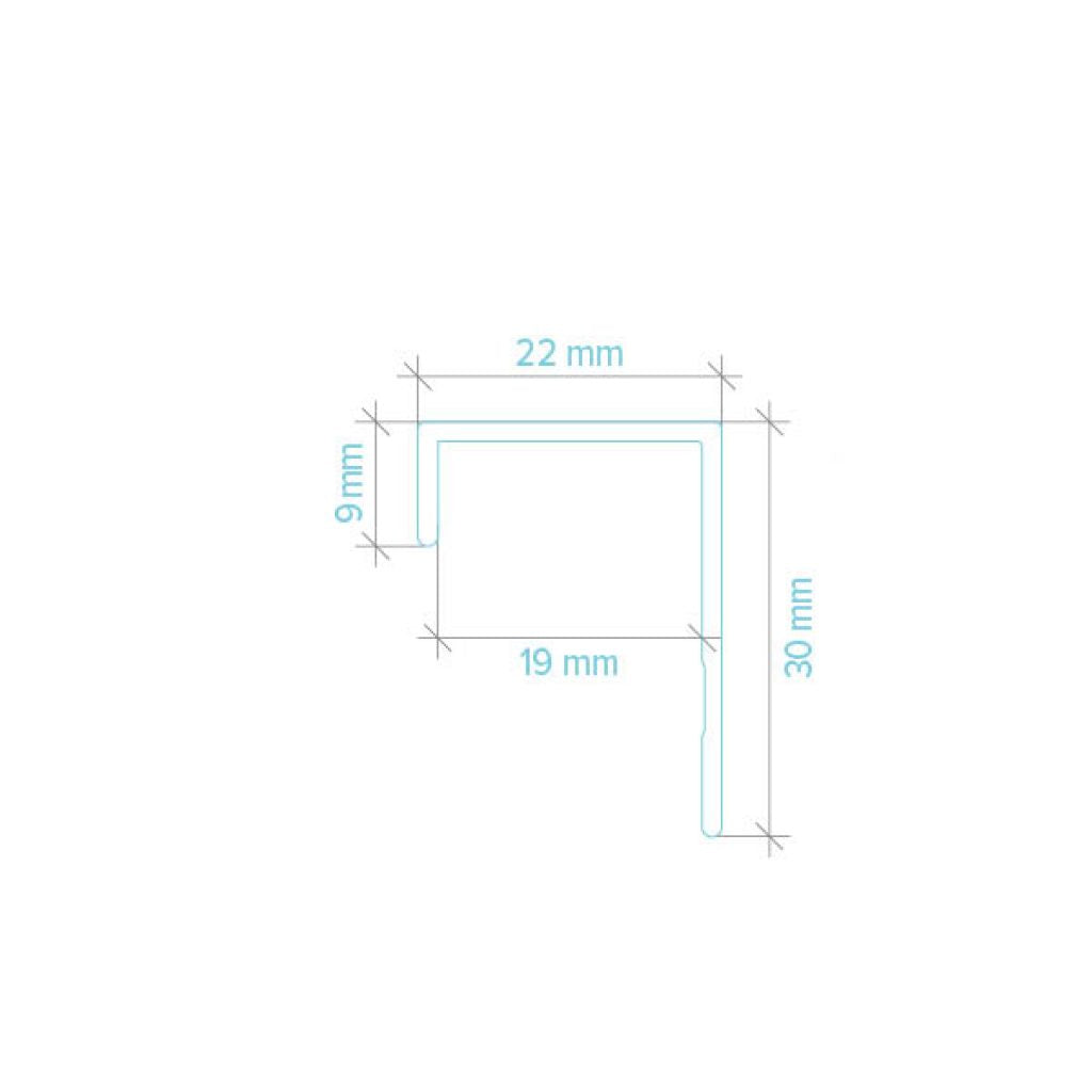 Light Trim 3/4in Lap Siding Universal J Trim J201-Bright Silver (Light Trim)