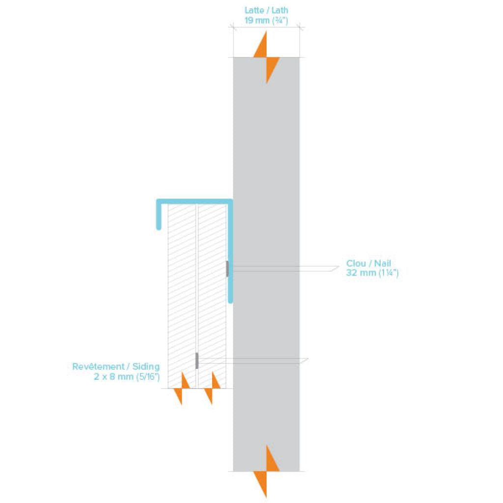 Light Trim 3/4in Lap Siding Universal J Trim J201-Black